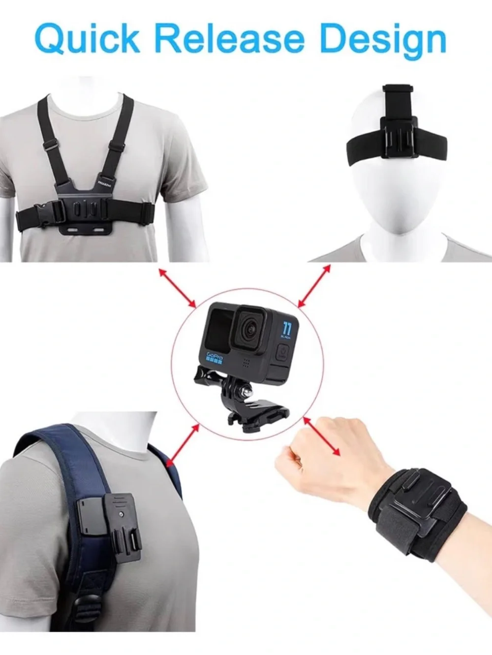 GoPro accessories 3x sanDisk extreme 256 microSD cards